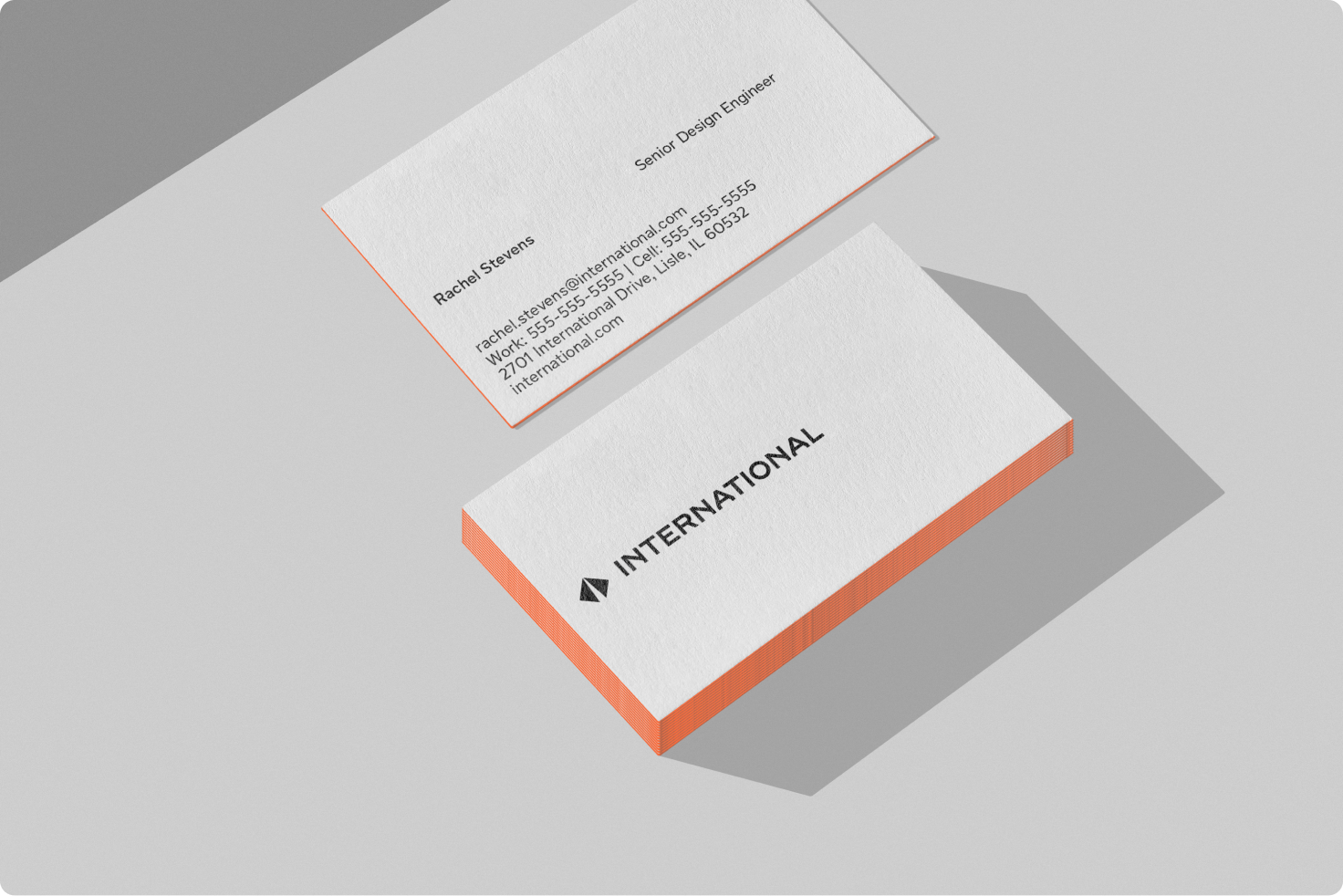 Business cards branded