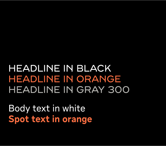 Black Primary text color