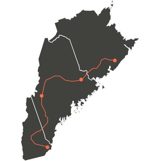 Example of a map route visualization