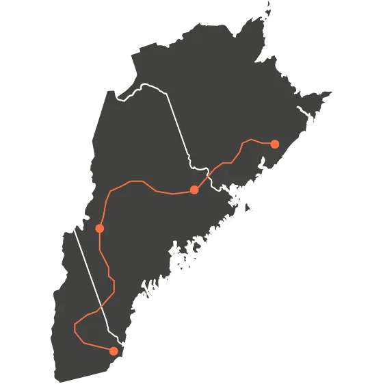 Example of a map route visualization
