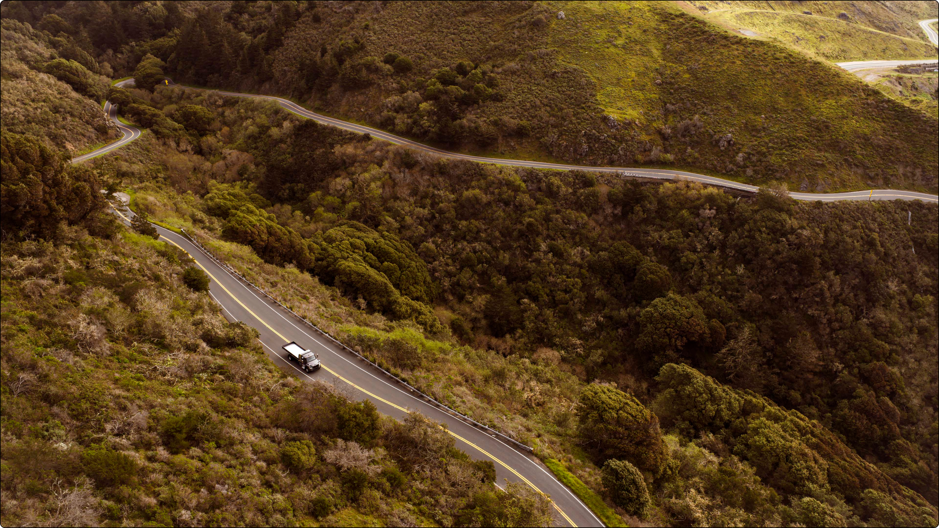 Truck driving on a road