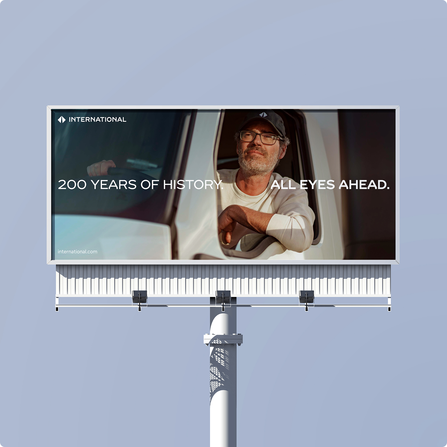 Photo of man on billboard