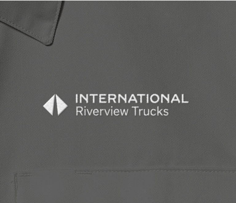 Co-branding example of an International dealer "Riverview Trucks"