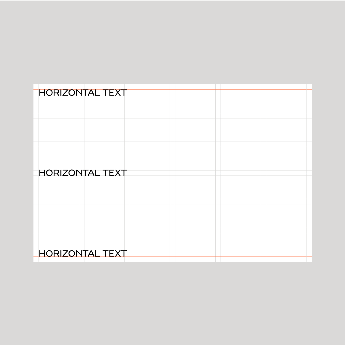 Directives for horizontal text