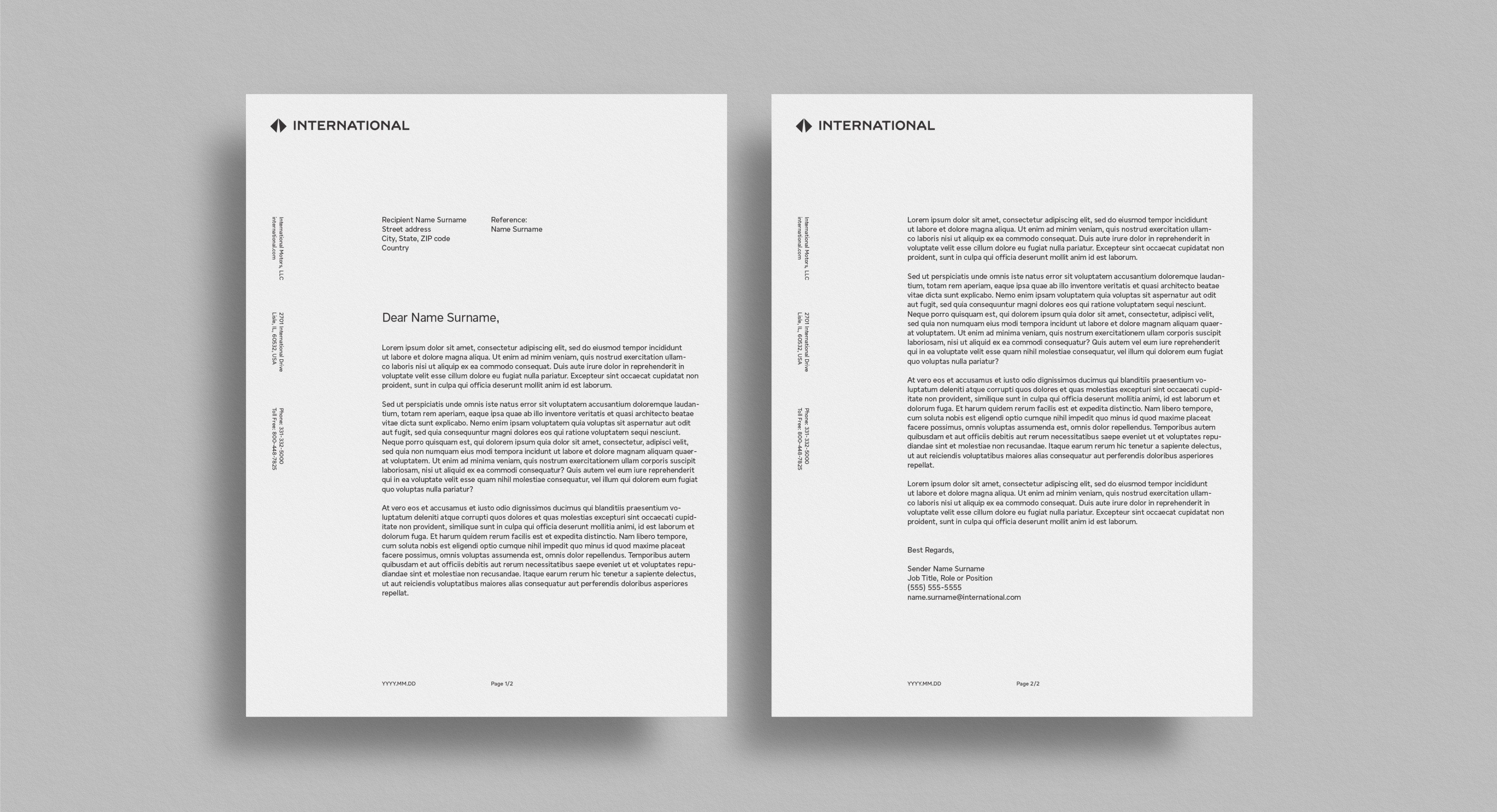 Word document template